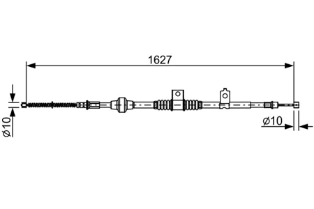 BOSCH 1987482518 Трос ручного тормоза п. Mitsubishi ASX 1.6-2.0 10>