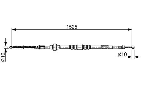 BOSCH 1987482534 Трос ручного тормоза задний правый Mitsubishi Lanсer 03>