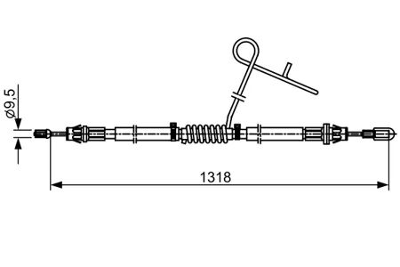 BOSCH 1987482559 Трос ручного тормоза