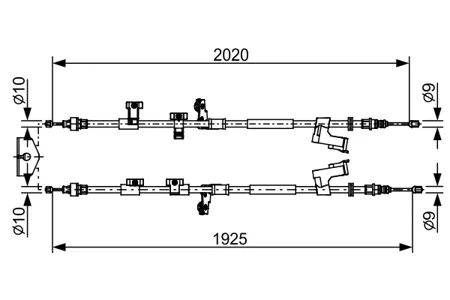 BOSCH 1987482709 Трос, стояночная тормозная система