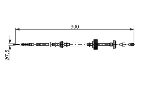BOSCH 1987482793 Трос тормозной правый