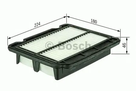 BOSCH F026400043 Воздушный фильтр Rus Chevrolet Aveo , Lachetti 05>