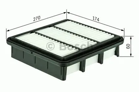 BOSCH F026400091 Воздушный фильтр Hyundai Santa Fe 2.02.7i2.2CRDi03>