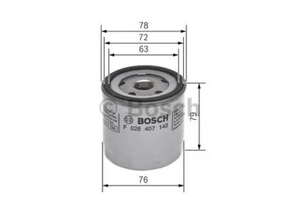 BOSCH F026407143 Фильтр масляный TSITFSI 12-