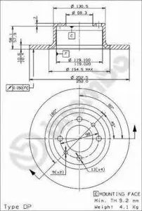 BREMBO 08255924 Диск тормозной с Easy:Check