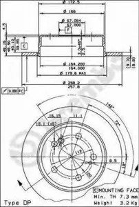BREMBO 08473814 Диск тормозной с Easy:Check
