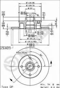BREMBO 08500514 Диск тормозной с Easy:Check