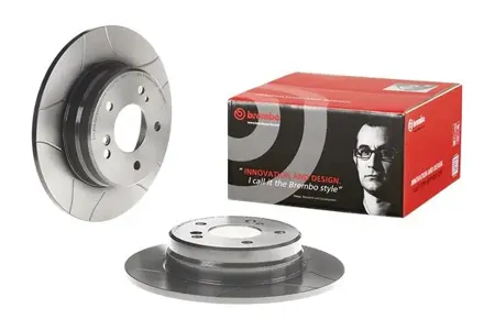BREMBO 08517877 Диск тормозной полныйс насечками