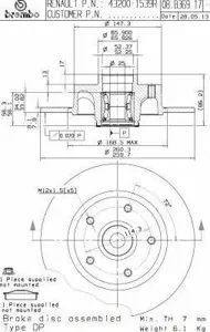 BREMBO 08B36917 Диск тормозной