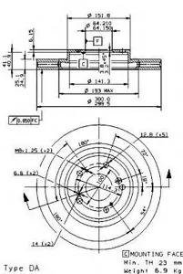 BREMBO 09954410 Тормозной диск