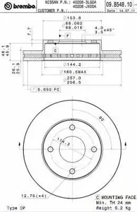 BREMBO 09B54810 Диск торм.вент.