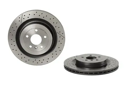 BREMBO 09B71011 Диск торм.задний перфорированный с насечками [345x26] Mercedes W166 X166 3.0CDI 4.7 5.5 11->