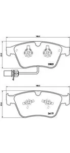 BREMBO P05003 Колодки торм.передние MB W164 63 AMG 6.2 06>