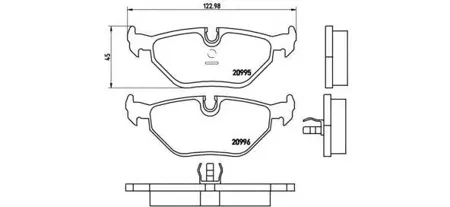 BREMBO P06011 Колодки торм.задние BMW E34 1.8-2.5TD 89-97E32 3.0-5.0 85-94