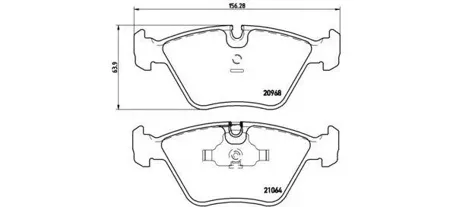 BREMBO P06012 Колодки торм.передние =270 00=571355B=FDB779 BMW E34 1.8-2.5TDs 89-95E32 3.0-5.0 86-94