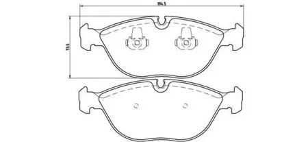 BREMBO P06019 Колодки торм.передние BMW E38 5.04.0D 94>, MB W210 E50E55 AMG 96-02
