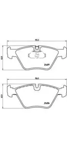 BREMBO P06022 Колодки торм.передние BMW E39 2.0i-2.8i2.5TDi 95-96
