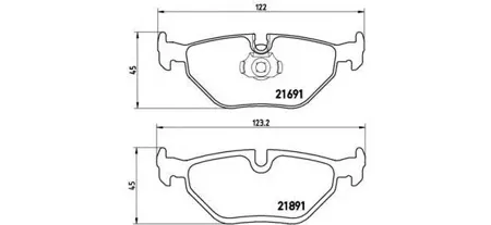 BREMBO P06023 Колодки торм.задние BMW E39 2.0-4.02.0D-3.0D 95>