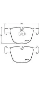 BREMBO P06026 Колодки торм.задние BMW E65E66 4.56.04.0D 01>
