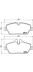 BREMBO P06034 Колодки торм.передние =1131 00 BMW E87 1.6i1.8D 04>