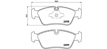 BREMBO P06035 Колодки торм.передние =384 60 BMW E87E90E91 1.82.0i2.0D 04>