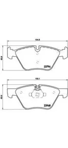 BREMBO P06036 Колодки торм.передние =1052 00 BMW E60 2.0i 03>