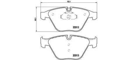 BREMBO P06054 Колодки торм.передние BMW E65E66 3.5i4.5i3.0D4.0D 01>