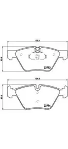 BREMBO P06057 Колодки торм.передние BMW E60E61 2.0i2.32.5 03>