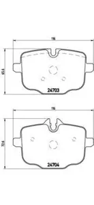 BREMBO P06061 Колодки торм.задние BMW F10,F11 3.5i5.0i3.5D 10>