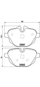 BREMBO P06064 Колодки торм.задние BMW F10 2.3-3.5i2.5-3.0D 10>