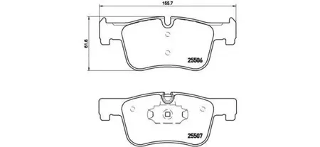 BREMBO P06070 Колодки торм.передние BMW 1 F20 1.6i1.8i2.0D 11>