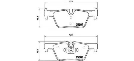 BREMBO P06071 Колодки торм.задние BMW 1 F20 1.61.82.0D 11>
