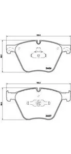 BREMBO P06073 Колодки торм.передние BMW X5X6 E71E72GT 4.4i3.0D 08>