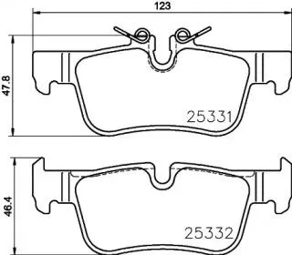 BREMBO P06094 Колодки торм. BMW 2 F45 14-X1 F48 15- задние