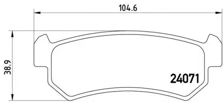 BREMBO P10001 Колодки торм.задние =1048 00 Daewoo Nubira 1.6i1.8i 03>