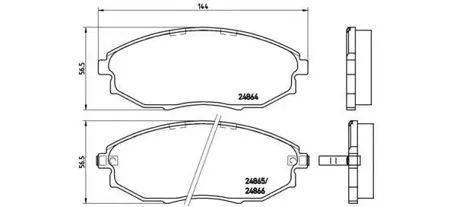 BREMBO P10007 Колодки торм.передние =1223 02 [96475027] Chevrolet Epica 2.0-2.5i2.0D 05>
