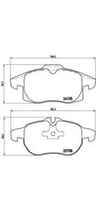 BREMBO P10011 Колодки торм.передние [1605136] Opel Vectra 1.6-2.01.9CDTi 02>, Saab 9-3 1.81.9TiD 05>