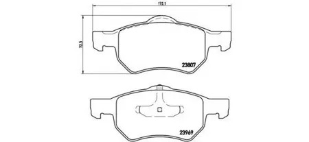 BREMBO P11013 Колодки торм.
