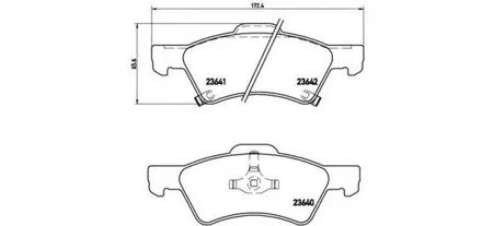 BREMBO P11015 Колодки торм.передние =810 02=FDB1510 [05019804AA] Chrysler Voyager 2.4i-3.8i 00> диск 16'