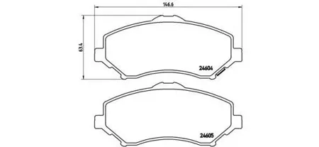BREMBO P11022 Колодки торм.передние