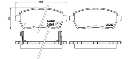BREMBO P16013 Колодки торм.передние =1281 02 Daihatsu Materia 1.3i-1.5i 4WD 06>