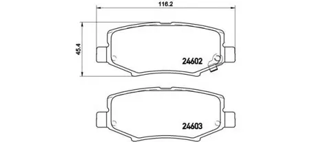 BREMBO P18024 Колодки торм.задние Dodge Nitro , Jeep Cherokee Wrangler 3.7-4.0i2.8CRD 07>