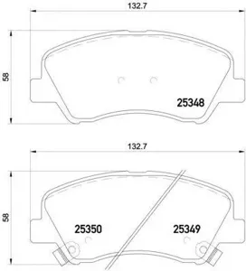 BREMBO P18025 Колодки торм.передние Hyundai Solaris Accent ,  Kia Rio  all 11>