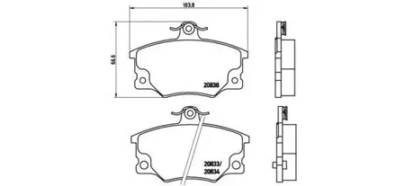 BREMBO P23017 Колодки торм.передние =GDB1223=146 80 Alfa Romeo 145146155Spider 1.4-2.01.9TD 94-05