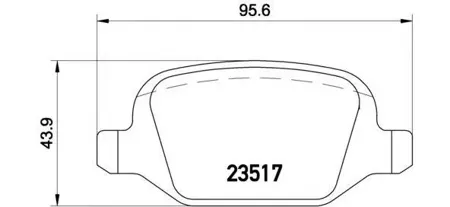 BREMBO P23065 Колодки торм.задние Alfa 147 1.6i-3.21.9JTD 00>