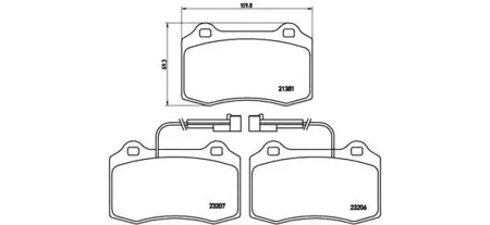 BREMBO P23074 Колодки тормозные дисковые передн. ALFA ROMEO 147 (937) 11,00-03,10 , ALFA ROMEO 156 (932) 09,97-