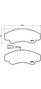 BREMBO P23092 Колодки торм.передние