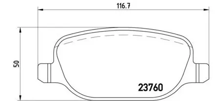 BREMBO P23109 Колодки торм.задние =878 00 Alfa Romeo 159 1.8-2.2i1.9-2.4JTD 05>