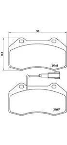 BREMBO P23117 Колодки торм.передние =1112 13 Alfa Romeo Mito, Fiat Grand Punto 1.4i 08>