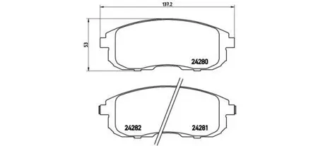 BREMBO P23126 Колодки торм.передние =293 11 [5581080J50] Fiat Sedici, Suzuki SX4 1.6i1.9D 06>